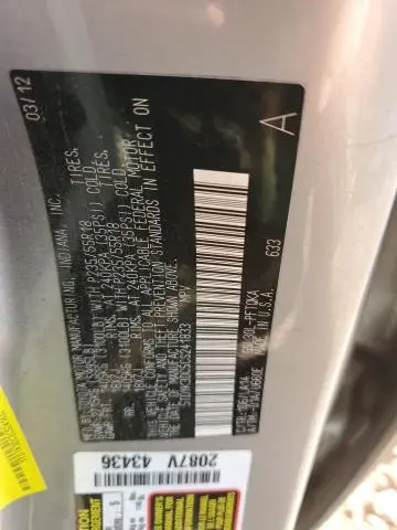 2012 TOYOTA SIENNA XLE