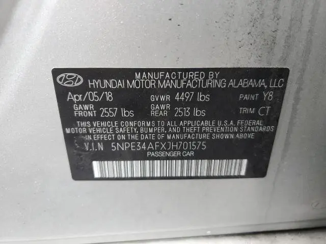 2018 HYUNDAI SONATA SPORT  