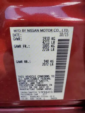 2015 NISSAN ALTIMA 2.5  