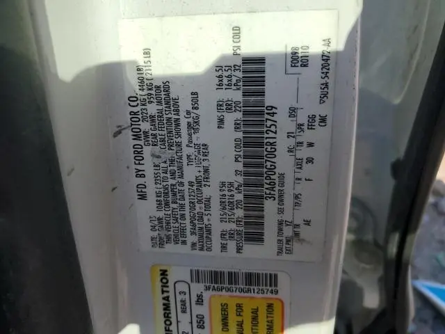 2016 FORD FUSION S