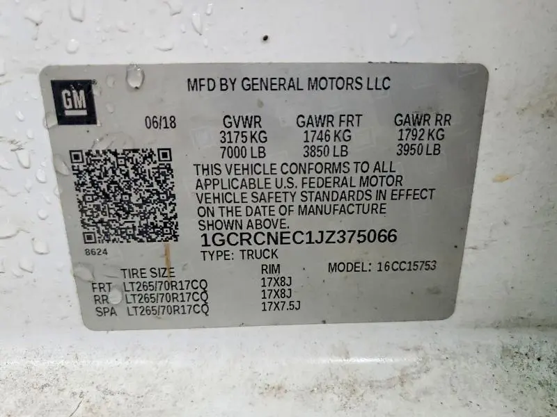 2018 CHEVROLET SILVERADO C1500  