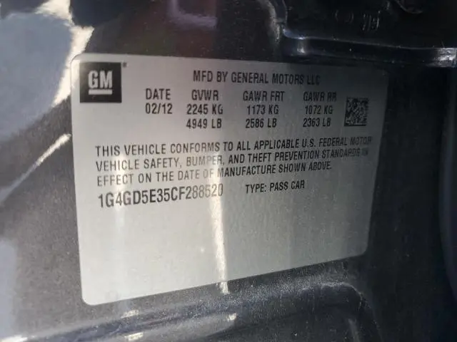 2012 BUICK LACROSSE PREMIUM  