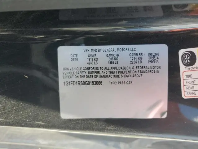 2016 CHEVROLET CAMARO LT  