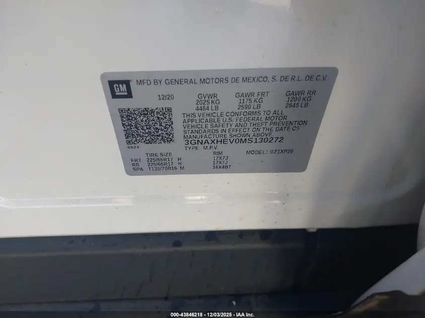 2021 CHEVROLET EQUINOX FWD LS