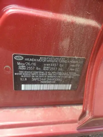 2017 HYUNDAI SONATA SE