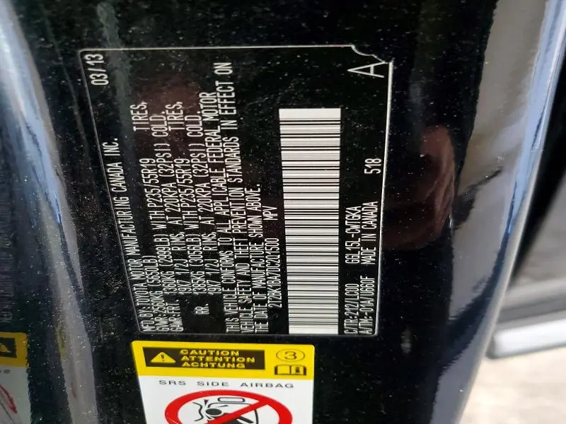 2013 LEXUS RX 350 BASE  