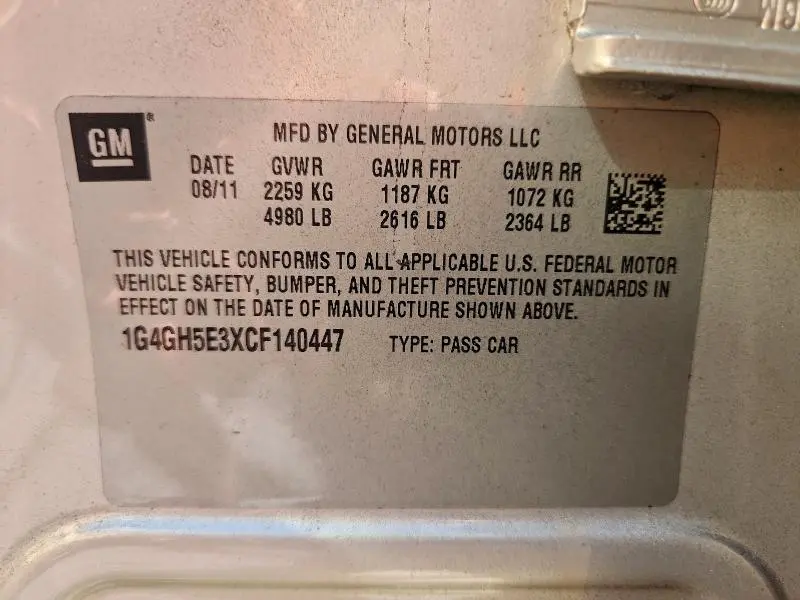 2012 BUICK LACROSSE PREMIUM  
