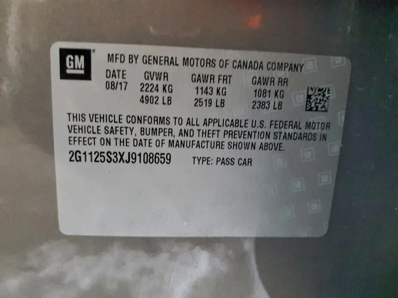 2018 CHEVROLET IMPALA PREMIER  