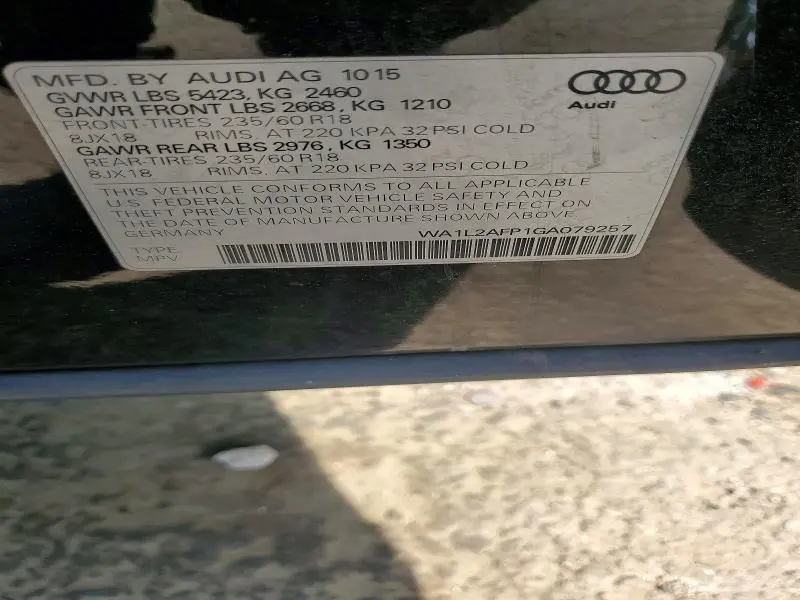 2016 AUDI Q5 PREMIUM PLUS  