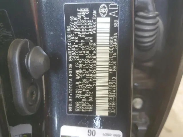 2016 TOYOTA COROLLA L  