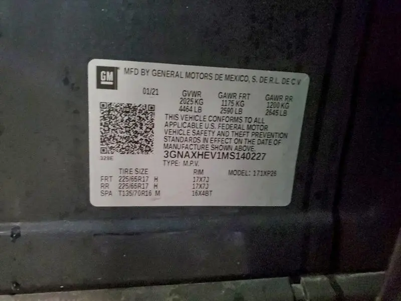 2021 CHEVROLET EQUINOX LS  