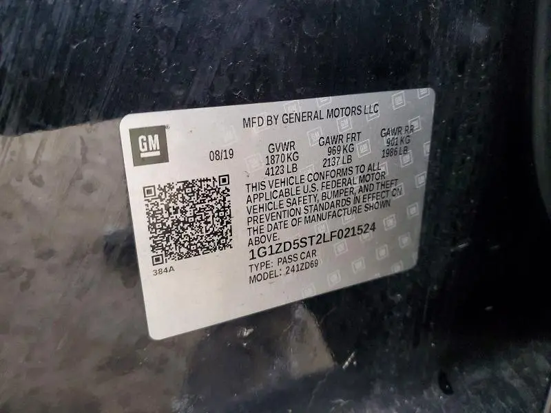 2020 CHEVROLET MALIBU LT  