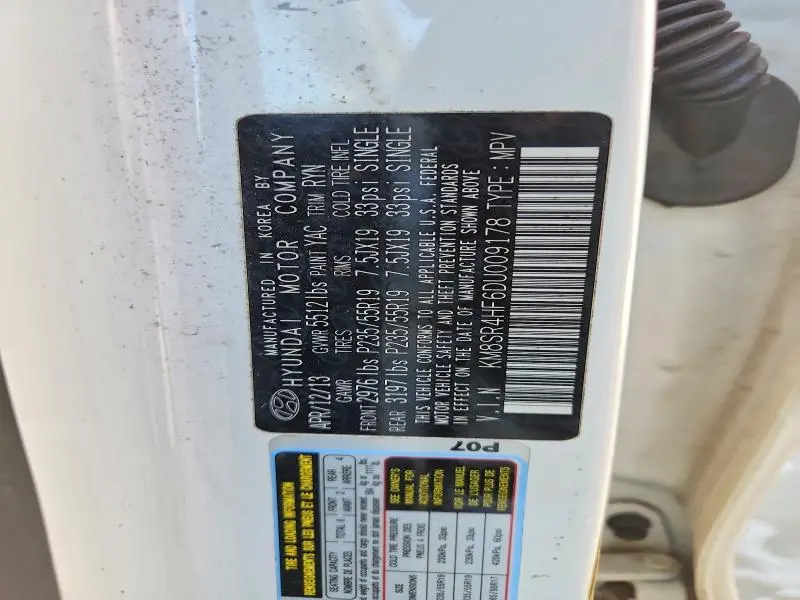 2013 HYUNDAI SANTA FE LIMITED  