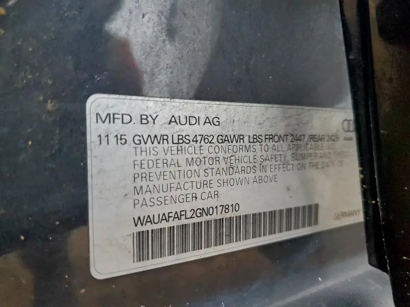 2016 AUDI A4 PREMIUM S-LINE  