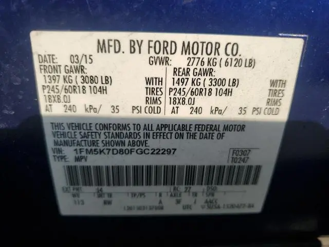 2015 FORD EXPLORER XLT  