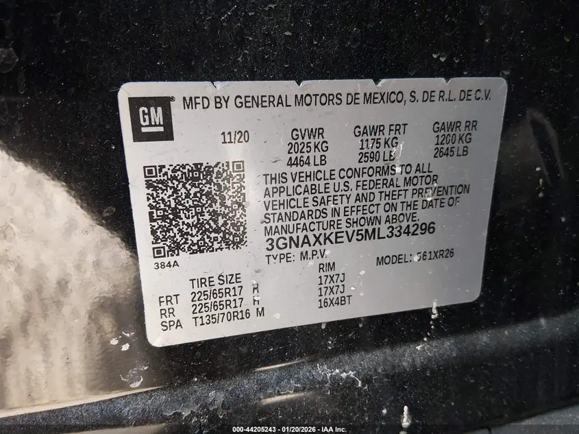 2021 CHEVROLET EQUINOX FWD LT