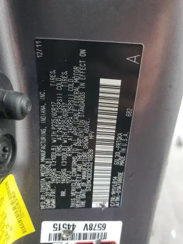 2012 TOYOTA SIENNA XLE  