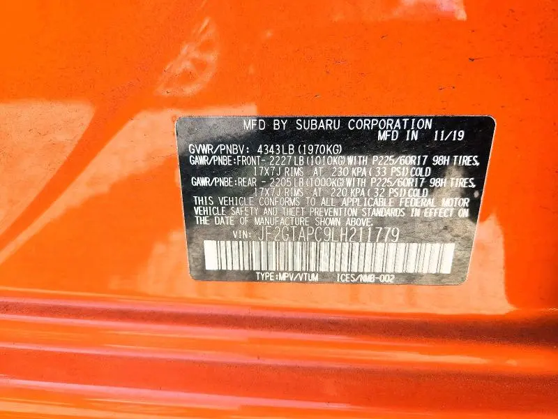 2020 SUBARU CROSSTREK PREMIUM  
