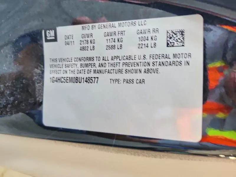 2011 BUICK LUCERNE CXL  