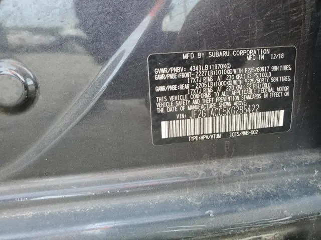 2019 SUBARU CROSSTREK PREMIUM  