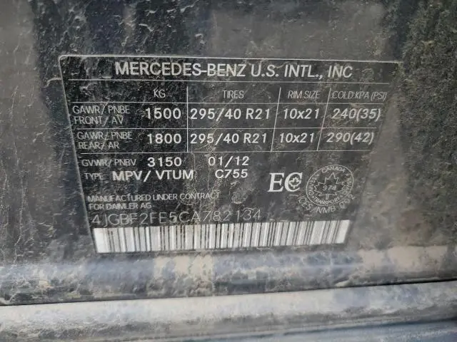 2012 MERCEDES-BENZ GL 350 BLUETEC  