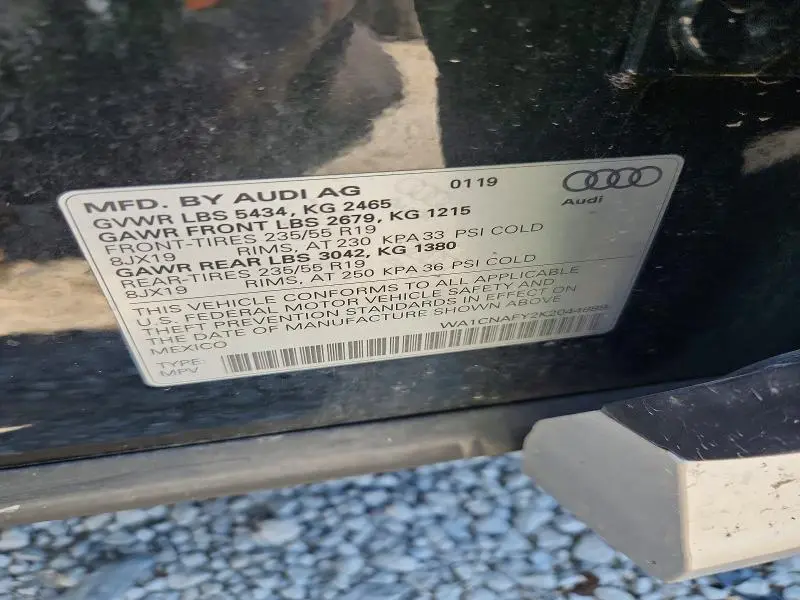 2019 AUDI Q5 PRESTIGE  
