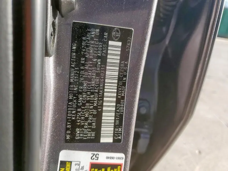 2022 TOYOTA CAMRY SE  