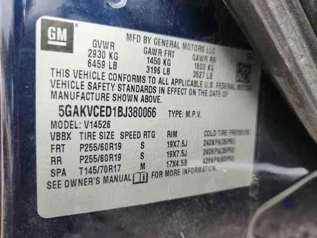 2011 BUICK ENCLAVE CXL  