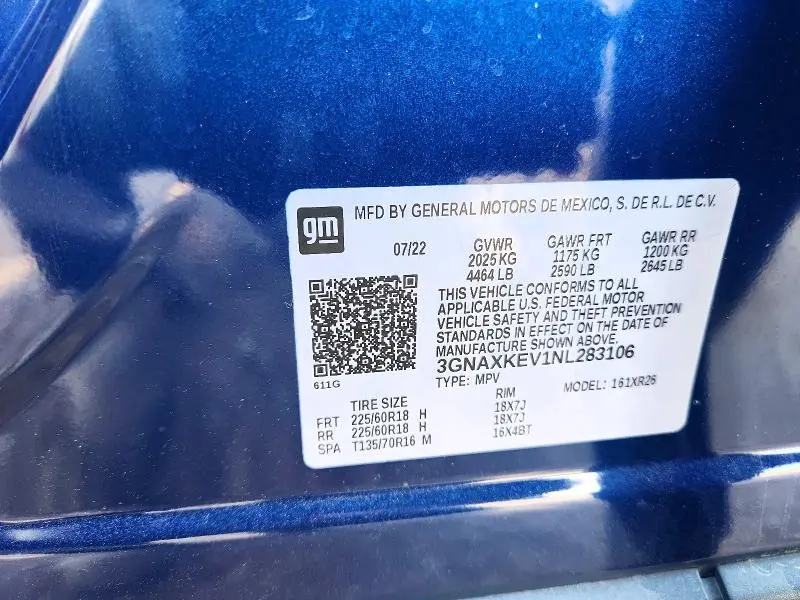 2022 CHEVROLET EQUINOX LT  