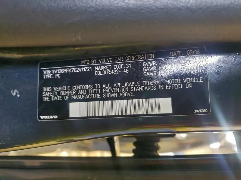 2016 VOLVO S60 PREMIER  