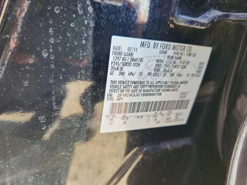 2011 FORD EDGE SEL  