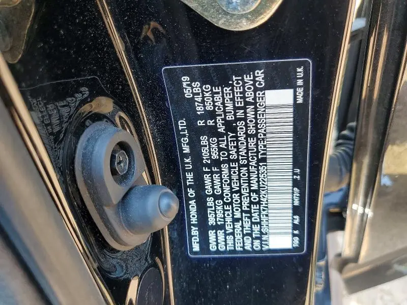 2019 HONDA CIVIC SPORT  