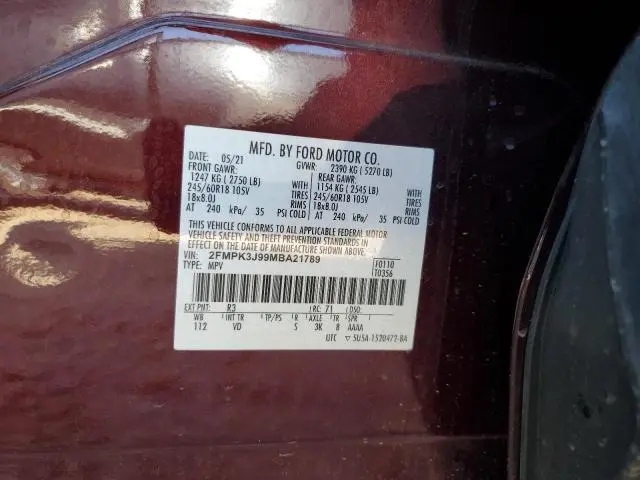 2021 FORD EDGE SEL  