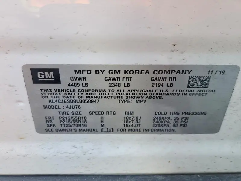 2020 BUICK ENCORE PREFERRED  