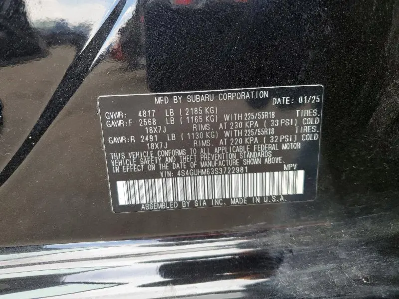2025 SUBARU CROSSTREK LIMITED  