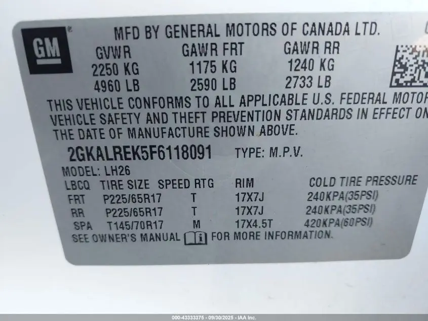 2015 GMC TERRAIN SLE-2