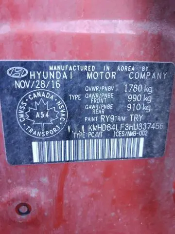 2017 HYUNDAI ELANTRA SE  