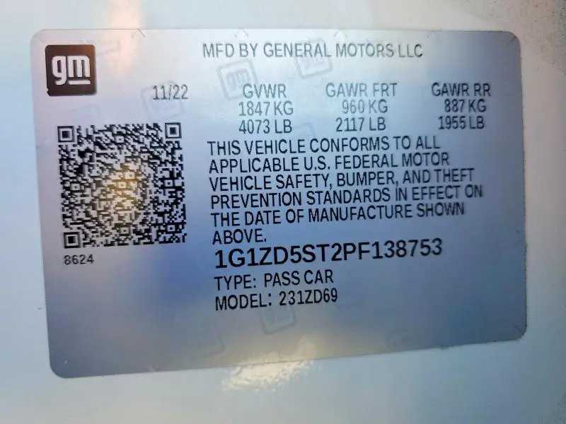 2023 CHEVROLET MALIBU LT  