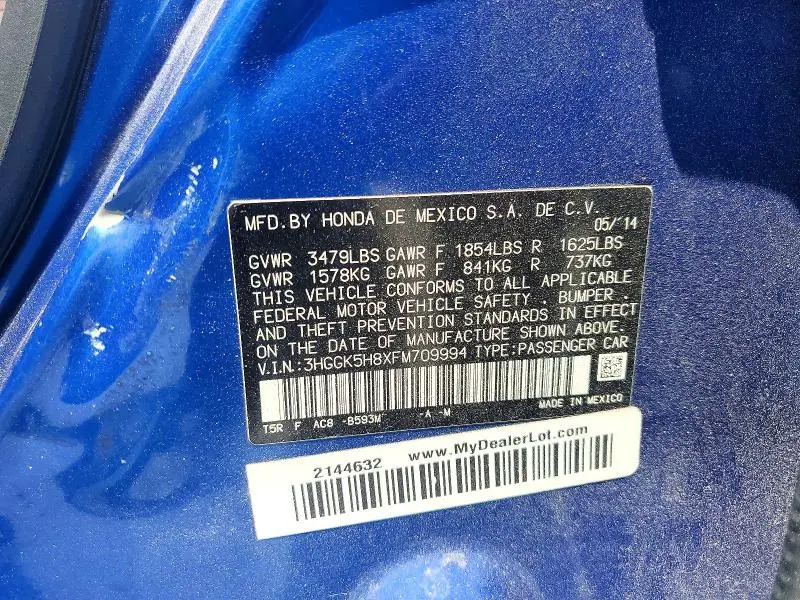 2015 HONDA FIT EX  