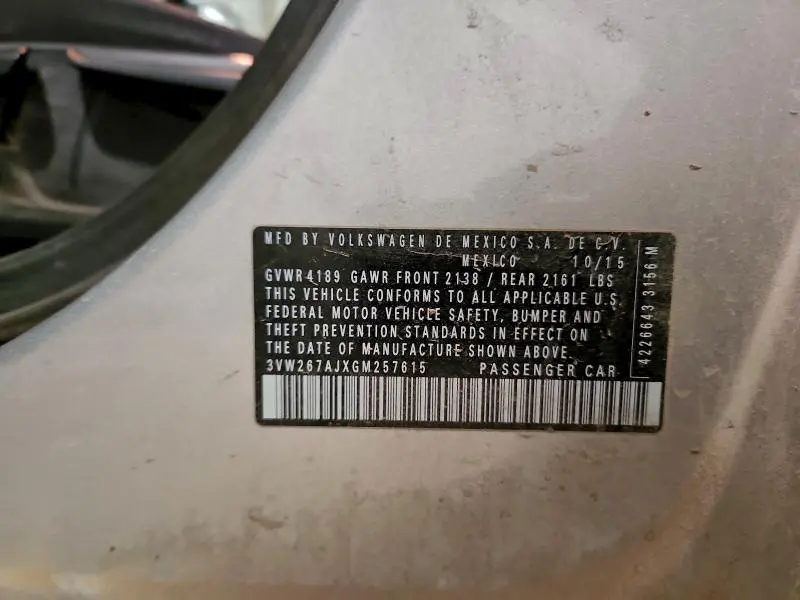 2016 VOLKSWAGEN JETTA S  