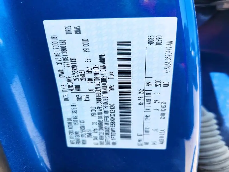 2019 FORD F150 SUPERCREW  