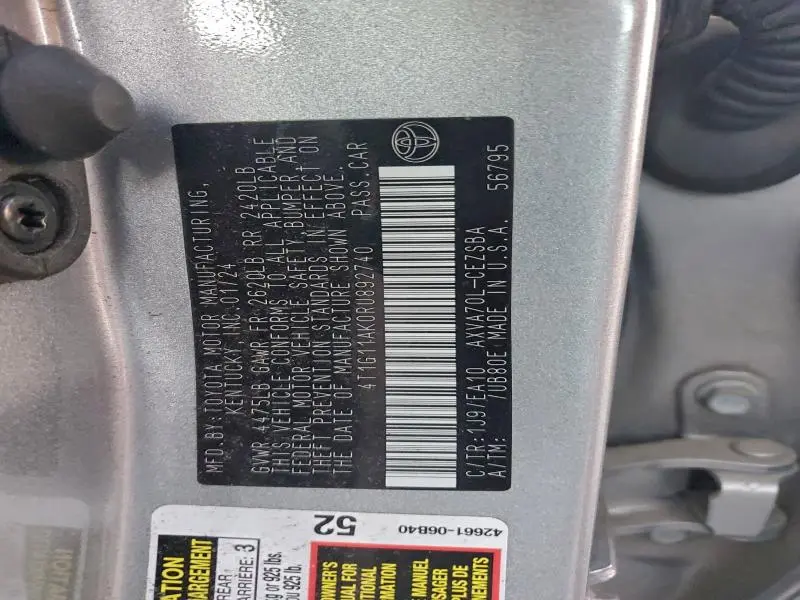 2024 TOYOTA CAMRY SE NIGHT SHADE  