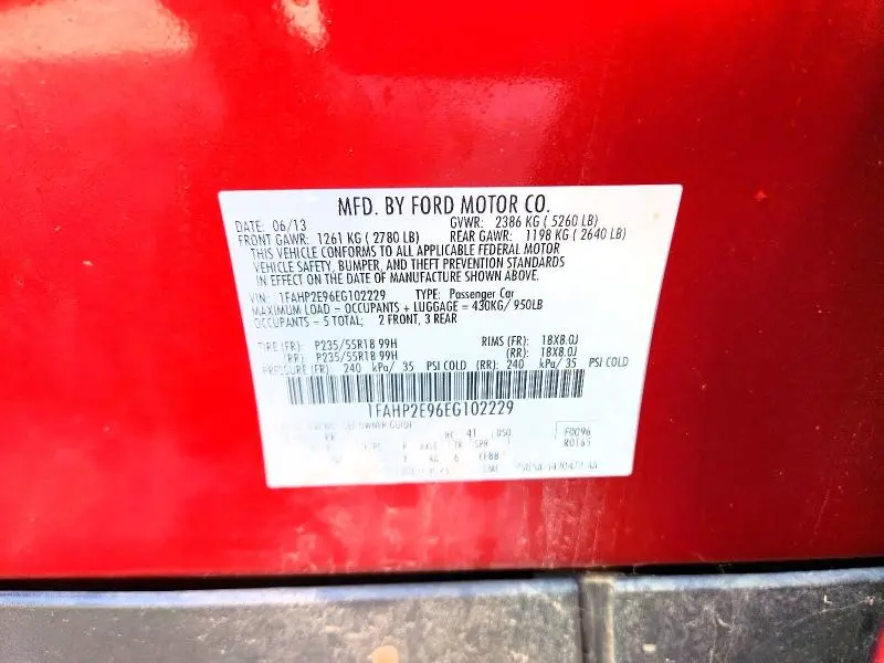2014 FORD TAURUS SEL  