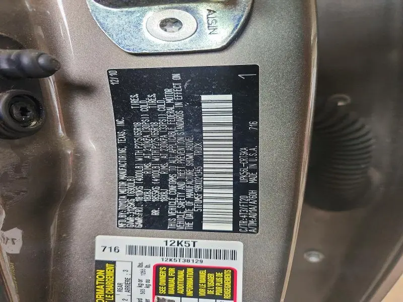 2011 TOYOTA TUNDRA DOUBLE CAB SR5  