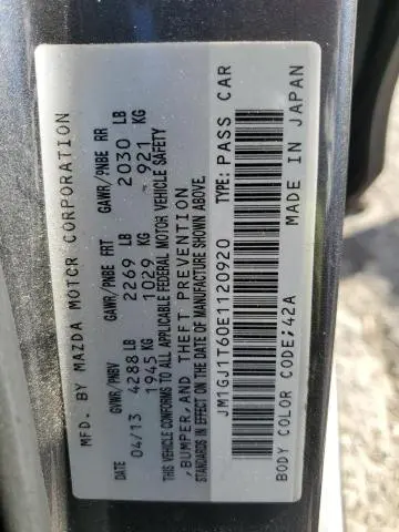 2014 MAZDA 6 TOURING  