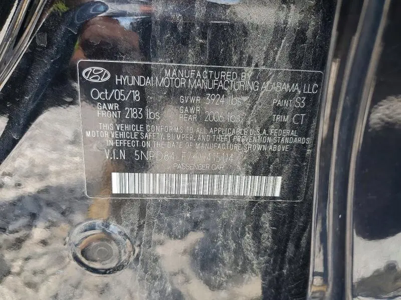 2019 HYUNDAI ELANTRA LIMITED  