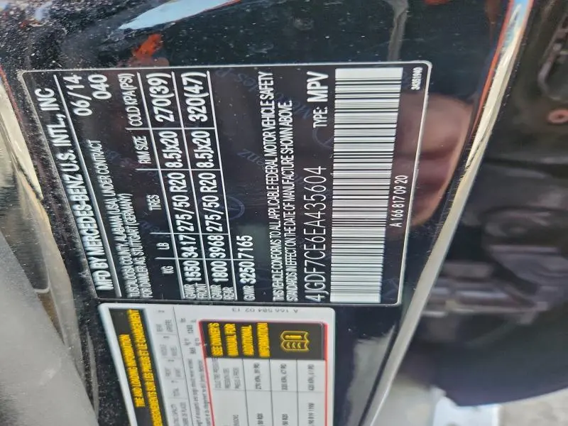 2014 MERCEDES-BENZ GL 450 4MATIC  