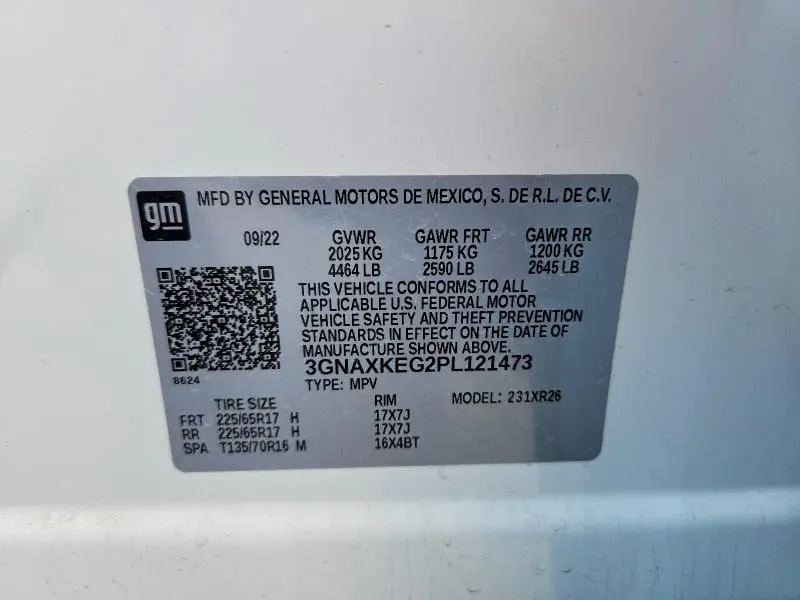 2023 CHEVROLET EQUINOX LT  