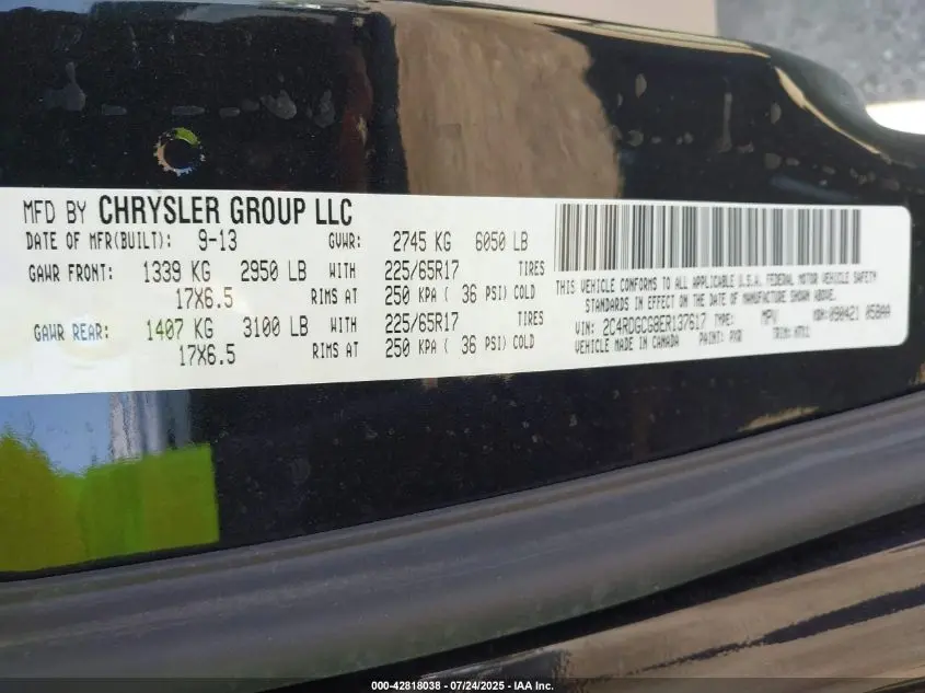 2014 DODGE GRAND CARAVAN SXT