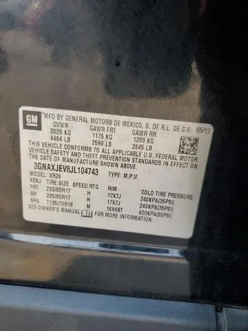 2018 CHEVROLET EQUINOX LT  